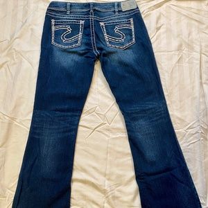 Silver Jeans Co Women's Suki Curvy-Fit Bootcut Jeans Blue Size: W33 L34